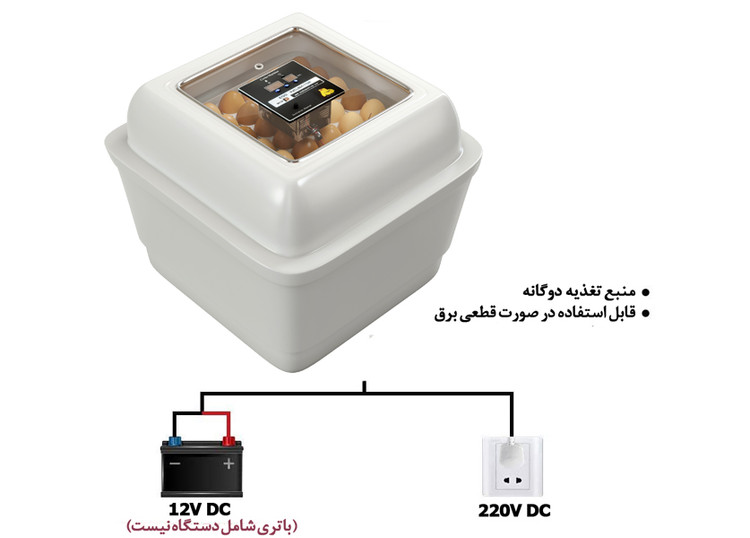 دستگاه جوجه کشی دو جداره 84 عددی